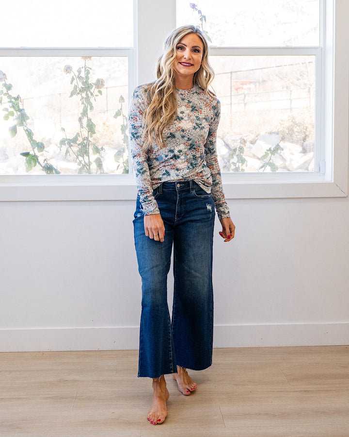 NEW! Blair Long Sleeve Top - Ditsy Blush Floral