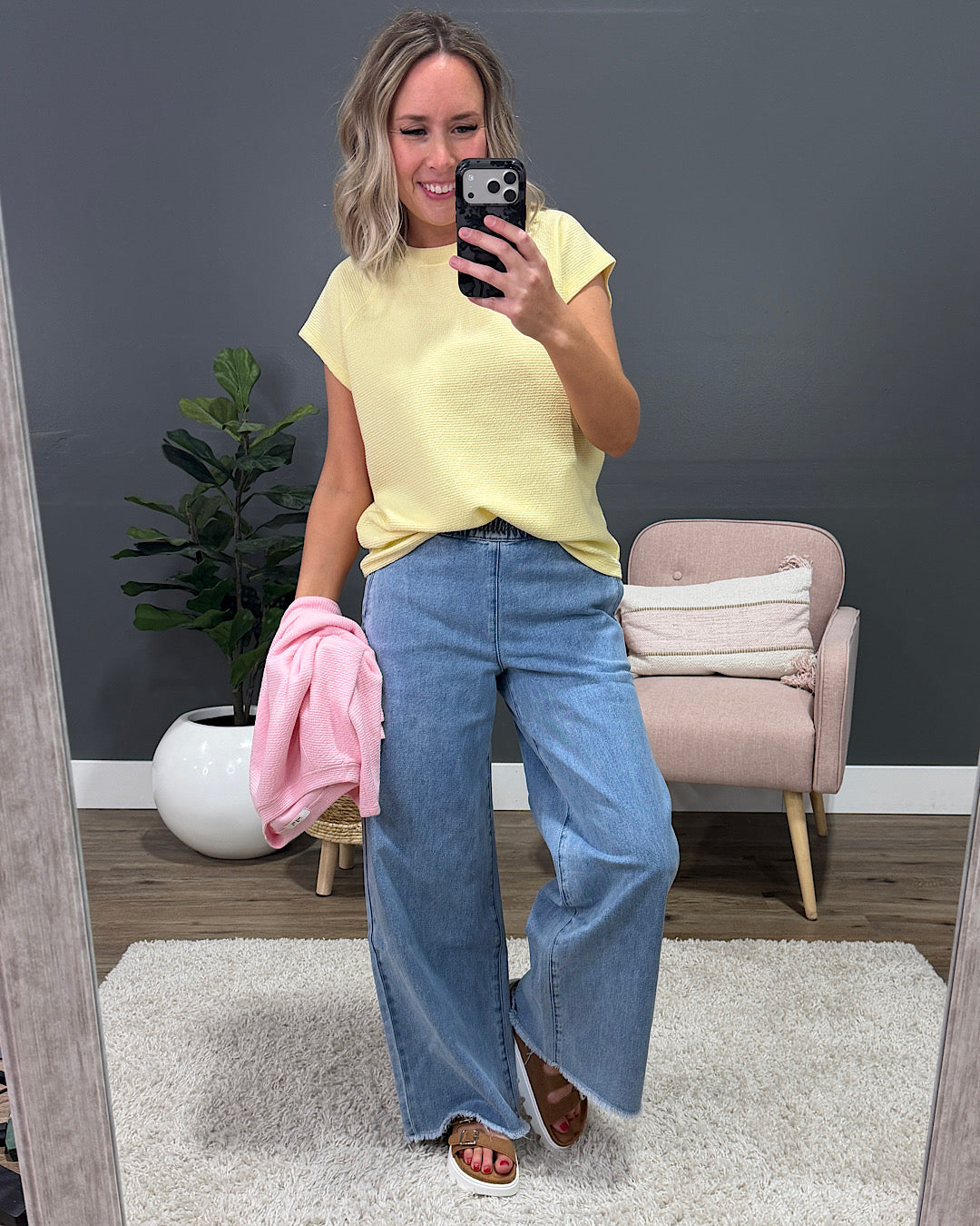 Justina Cloud Knit Short Sleeve Top - Ballet Tres Bien