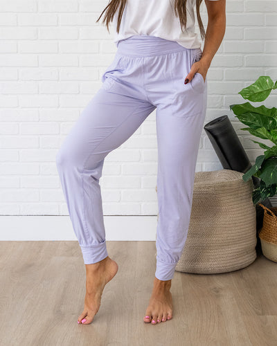 NEW! Yoga Joggers - Lavender Fog Rae Mode