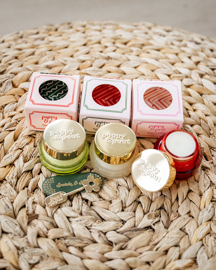 Poppy & Pout Holiday Moisturizing Lip Mask - 3 Flavors