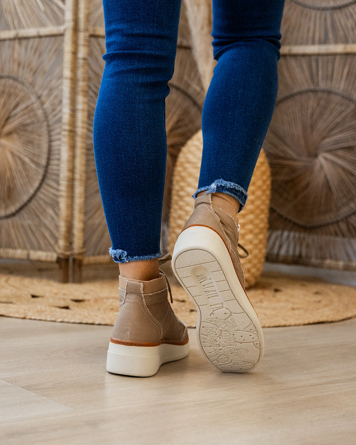 NEW! Blowfish Camden High Top Wedge Sneakers Boots - Desert Khaki Blowfish