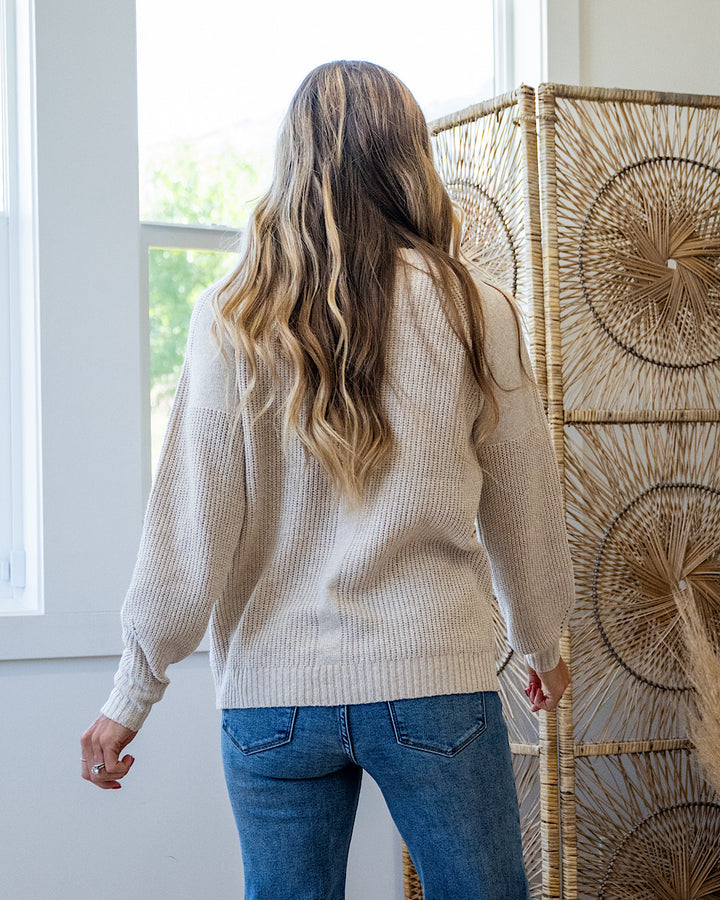 NEW! Alice Raglan Sweater - Almond