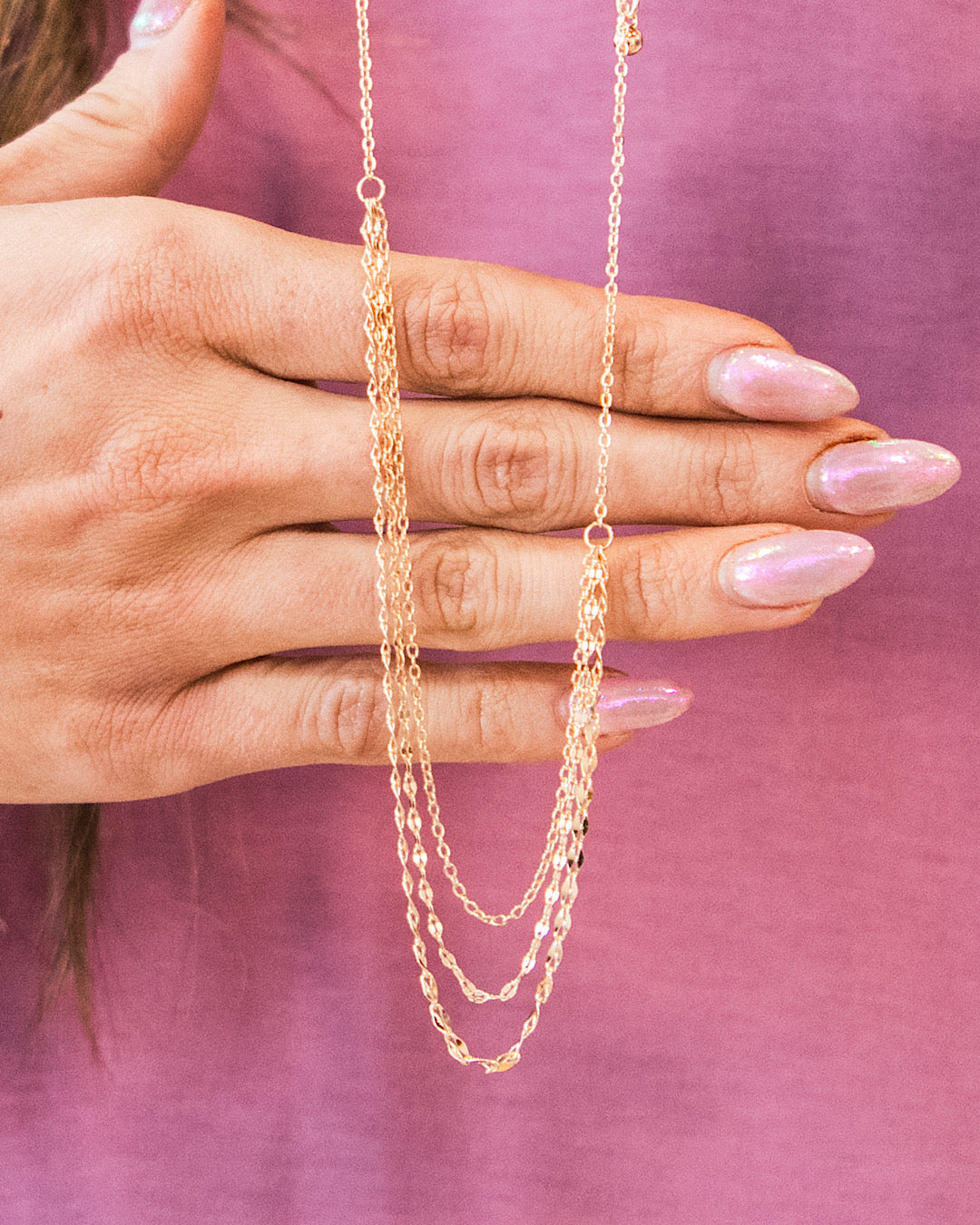 NEW! Gold Split Strand Necklace