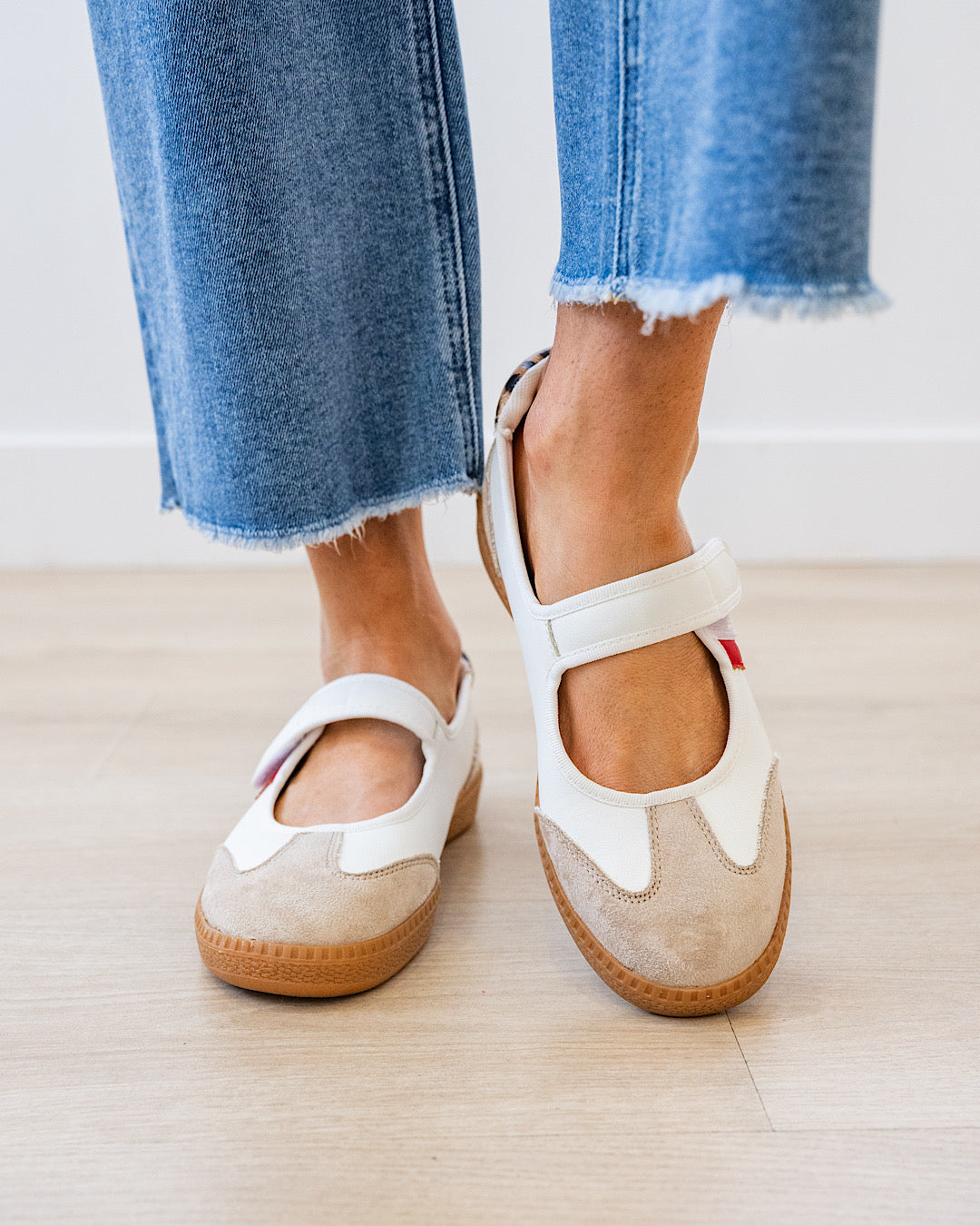 NEW! Corkys Calm Down Mary Jane Sneakers - White & Red Corkys Footwear