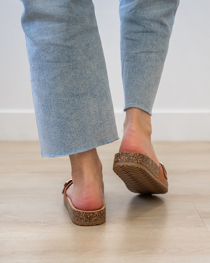 NEW! Corkys Road Trip Slip On Sandals - Cognac Corkys Footwear