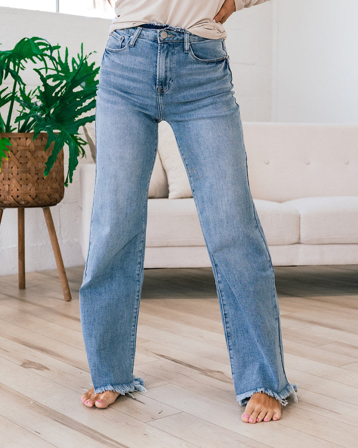 Risen Oakley Wide Leg Jeans  Risen   