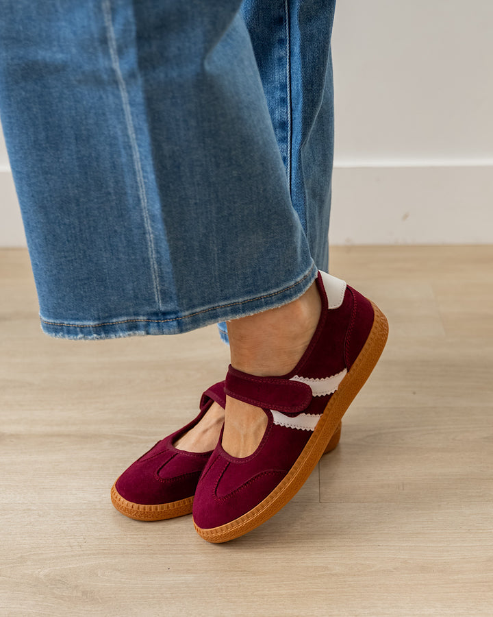 NEW! Corkys Calm Down Mary Jane Sneakers - Wine Corkys Footwear
