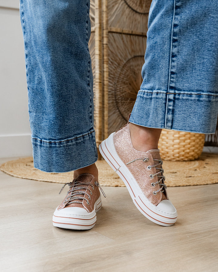 NEW! Very G Aman Glitter Snearkers - Rose Gold Very G