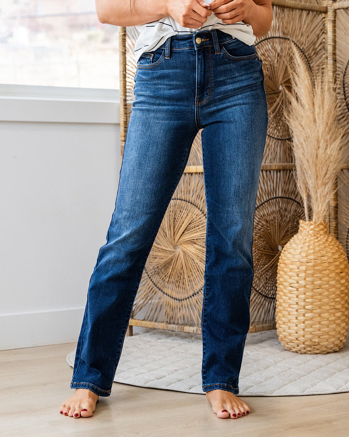 Judy Blue Nova Thermal Straight Jeans Judy Blue