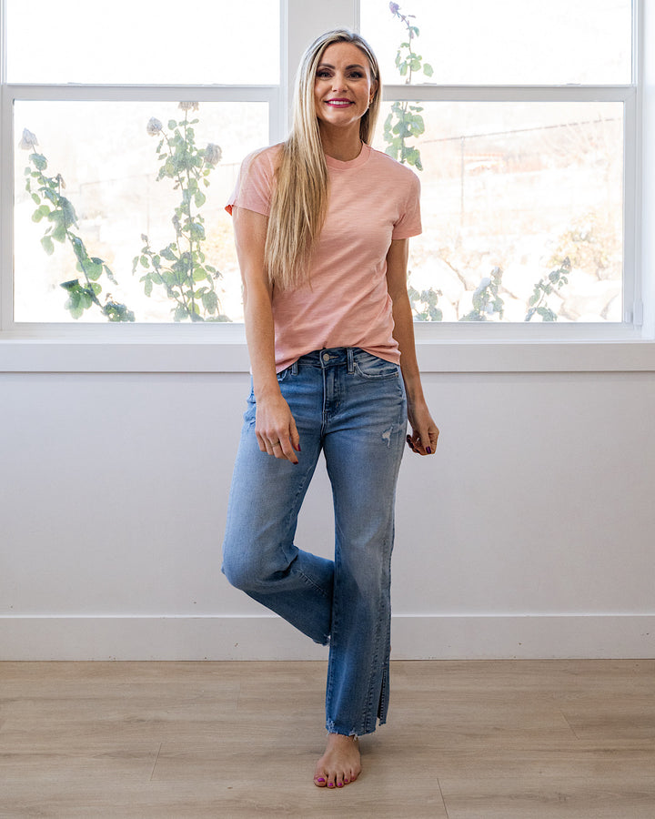 NEW! Melinda Short Sleeve Top - Peony Pink
