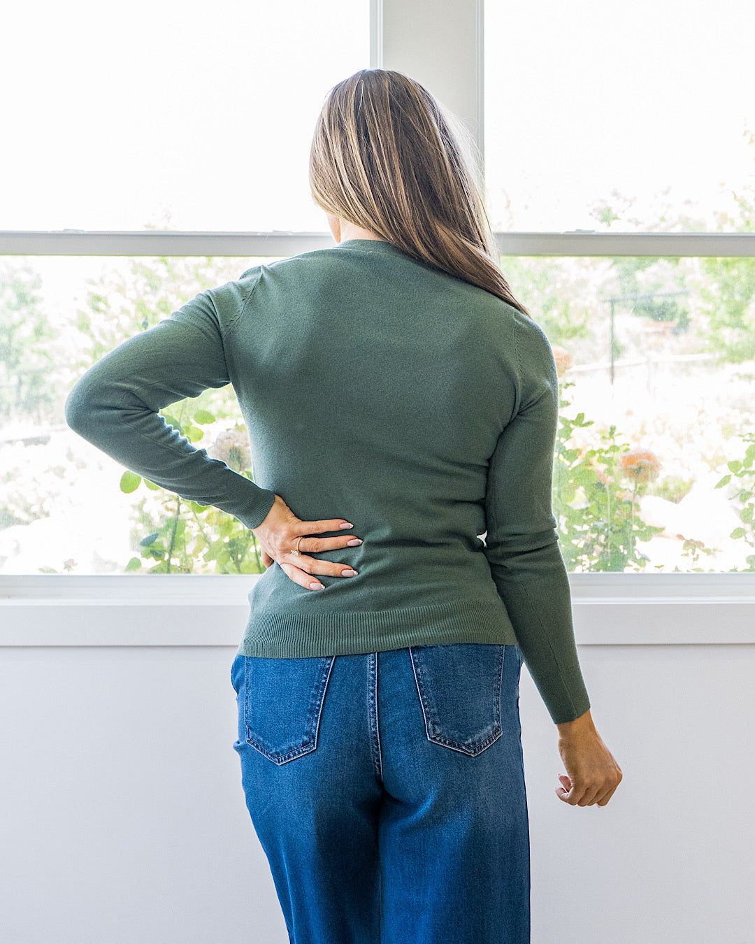 NEW! Eleanor Fine Knit Sweater - Hunter Green Be Cool