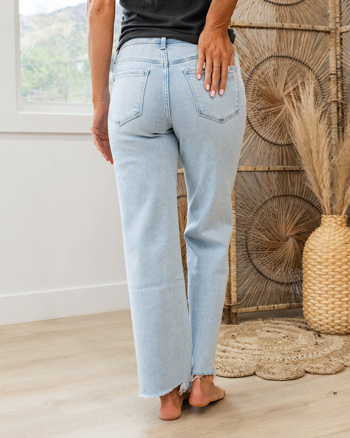 Vervet I'm In Non Distressed Slim Wide Leg Jeans Vervet