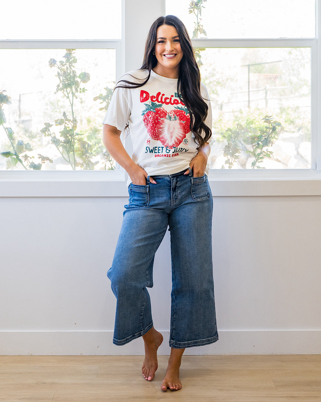 NEW! Berry Delicious Ivory Tee Tres Bien