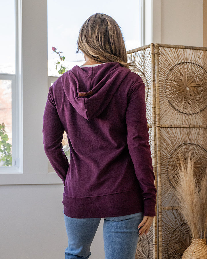 NEW! Ampersand Ave Performance Fleece FullZip Sweatshirt - Velvet Plum Ampersand Ave