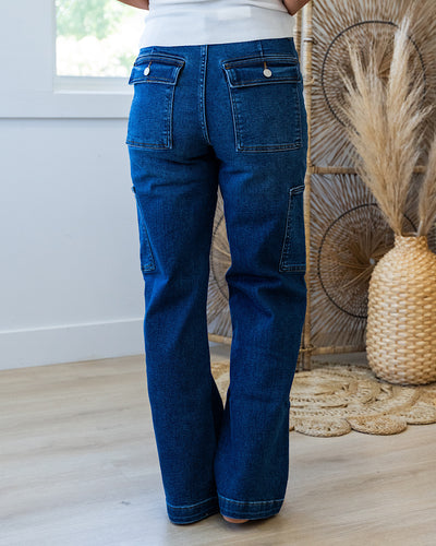 NEW! Judy Blue Lennon Wide Cargo Jeans  Judy Blue   