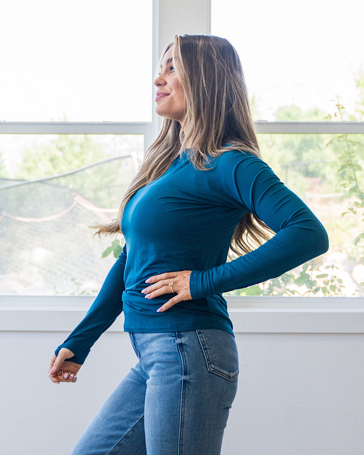 NEW! Blair Long Sleeve Top - Teal
