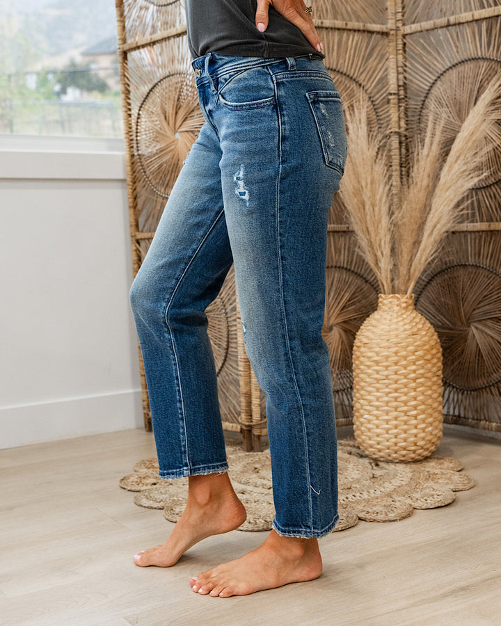 KanCan Quinn Slight Distressed Straight Jeans KanCan