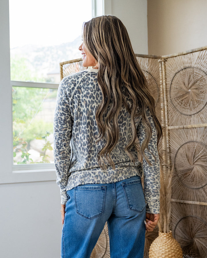 NEW! Inside Out Leopard Print Sweater Staccato