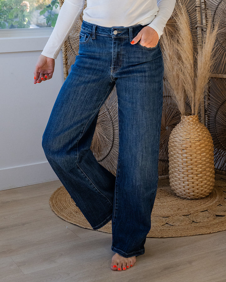 KanCan Layla Non Distressed Wide Leg Jeans