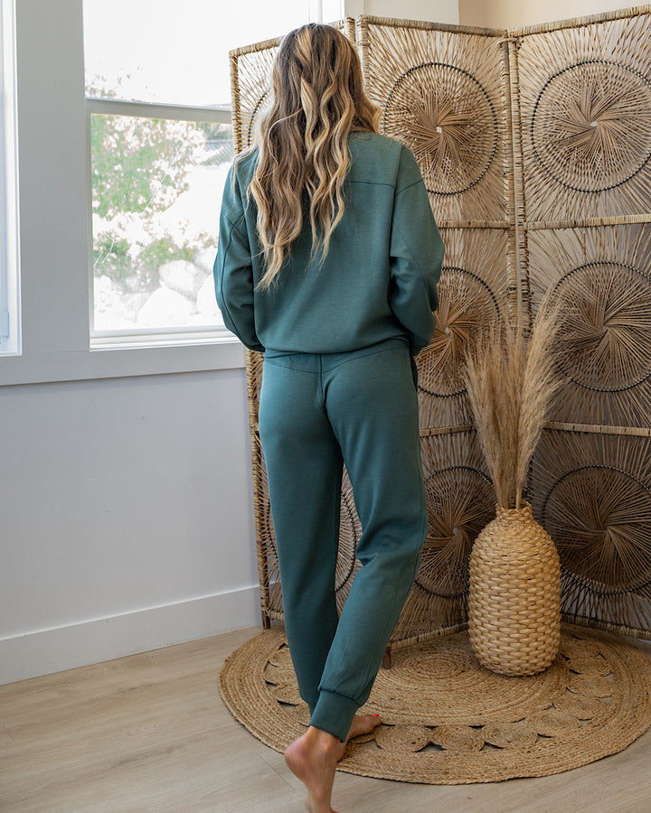 DOORBUSTER! Scuba Pullover and Jogger Set - Dark Forest