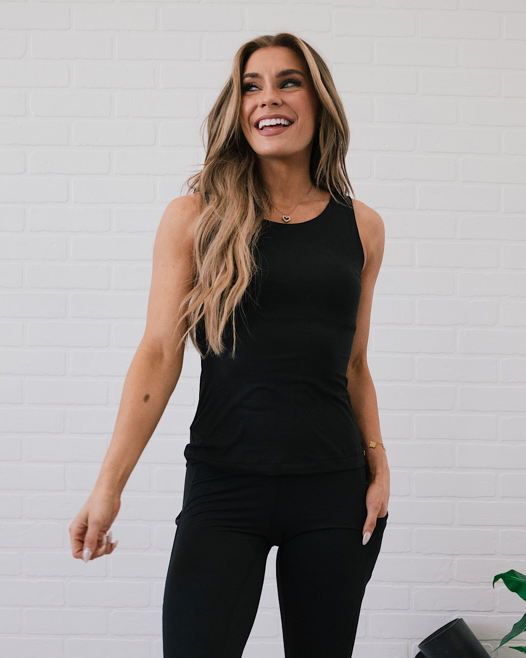 Rae Mode Round Neck Yoga Tank - Black  Rae Mode   