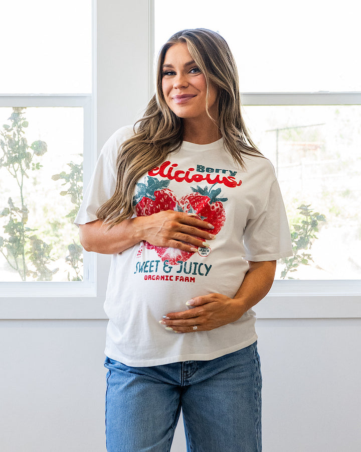 NEW! Berry Delicious Ivory Tee