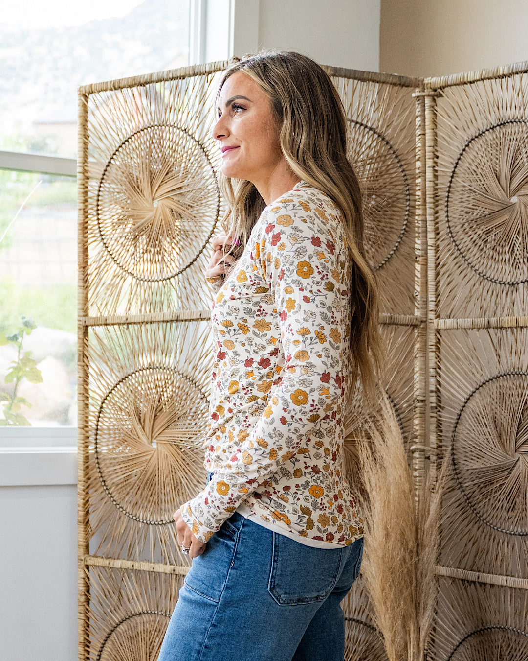 Blair Long Sleeve Top - Fall Vintage Floral Michelle Mae