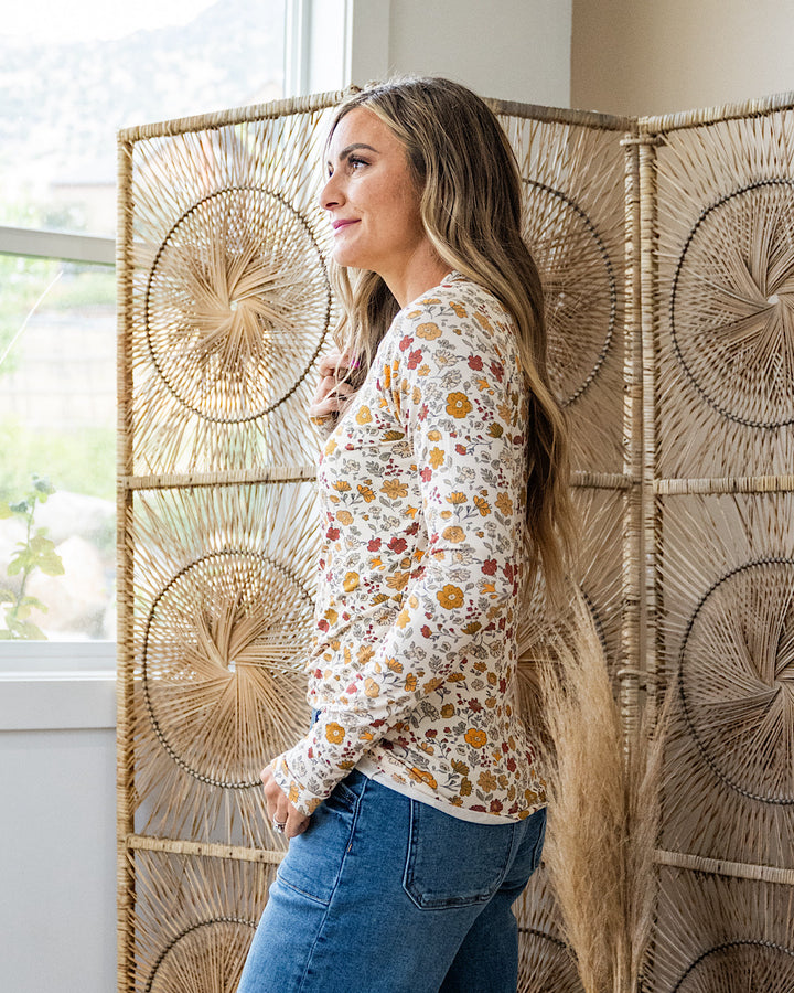 Blair Long Sleeve Top - Fall Vintage Floral Michelle Mae