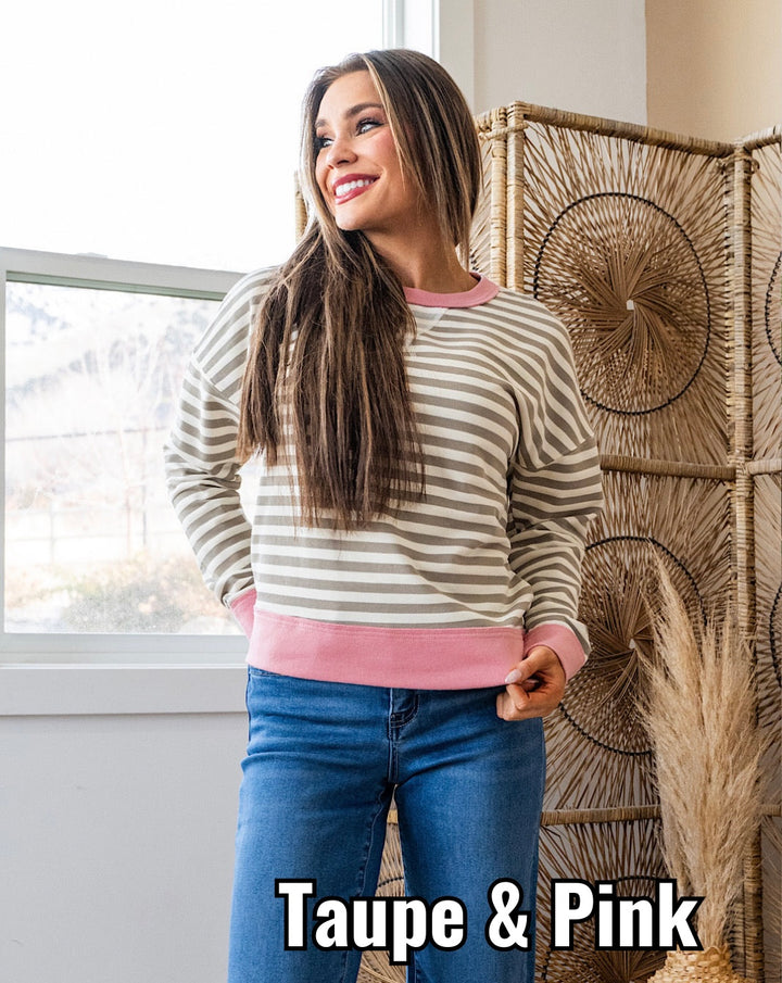 Kaylee Striped Top - Color Options Available! Staccato