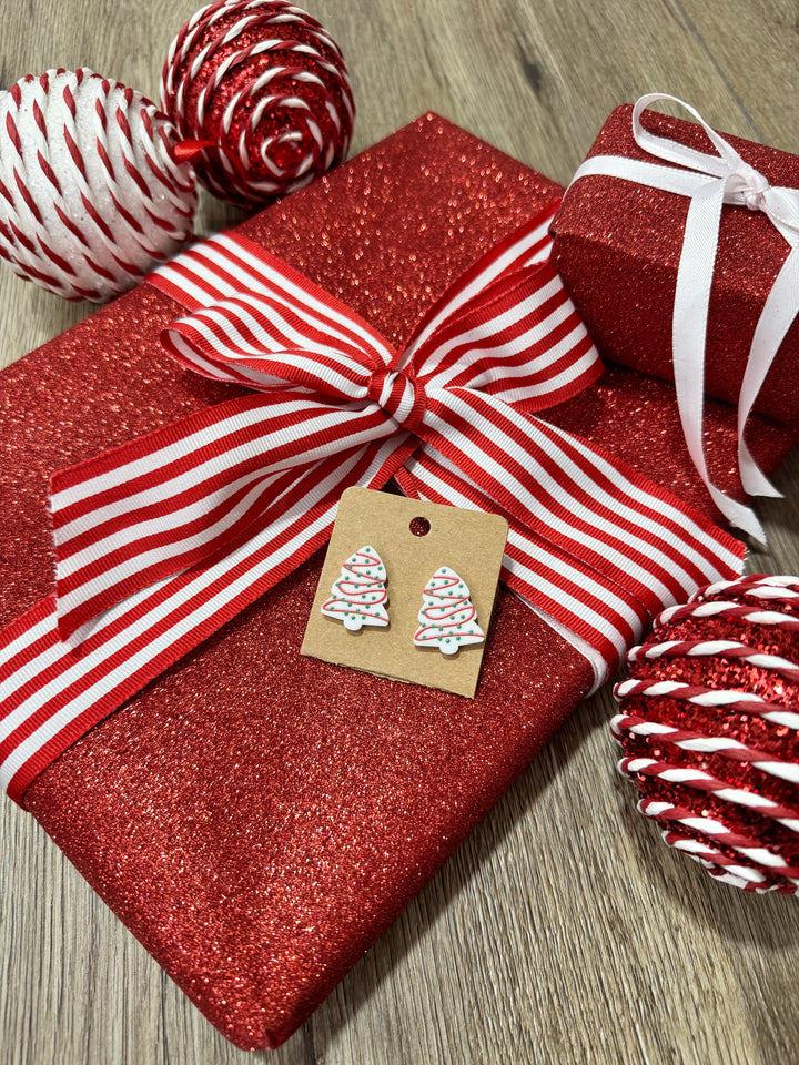 NEW! Christmas Tree Snack Cake Earrings