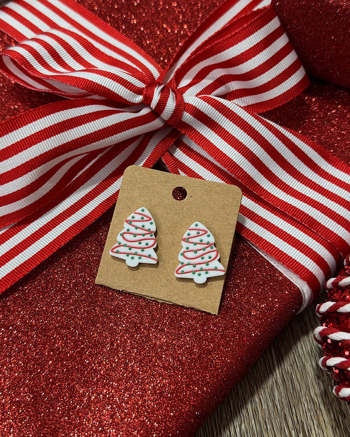 NEW! Christmas Tree Snack Cake Earrings