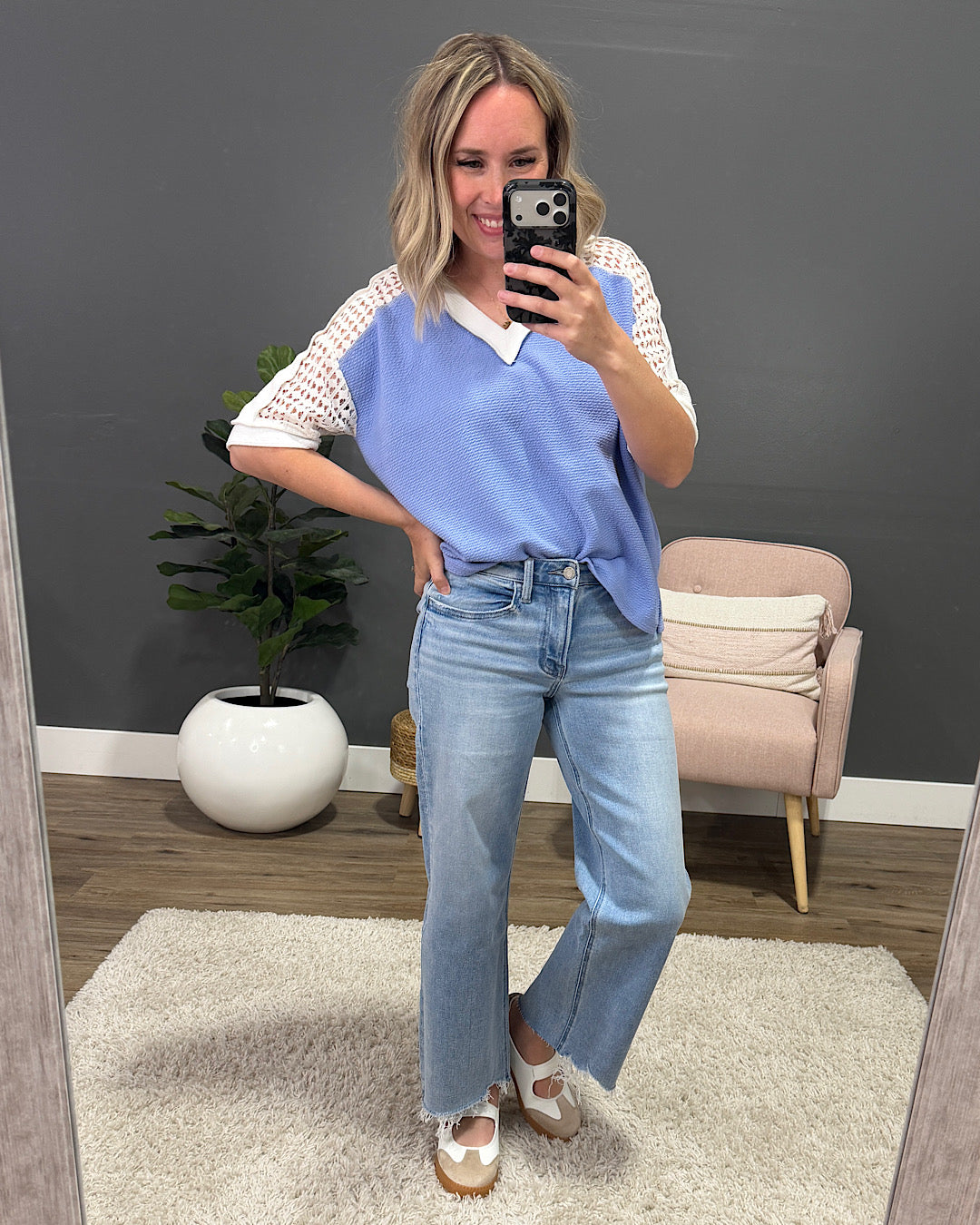 NEW! Gisell Cloud Knit Top - Denim Lovely Melody