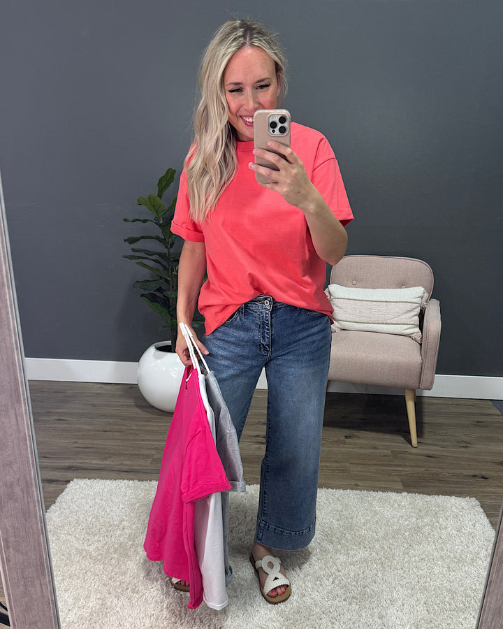 NEW! Brittany Roll Sleeve Top - Fuchsia Sew In Love
