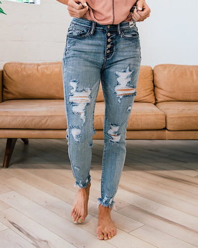 Judy Blue Ellie Distressed Skinny Jeans FINAL SALE Judy Blue