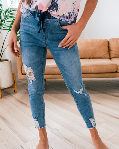 Poppy Distressed Jogger Jeans FINAL SALE YMI