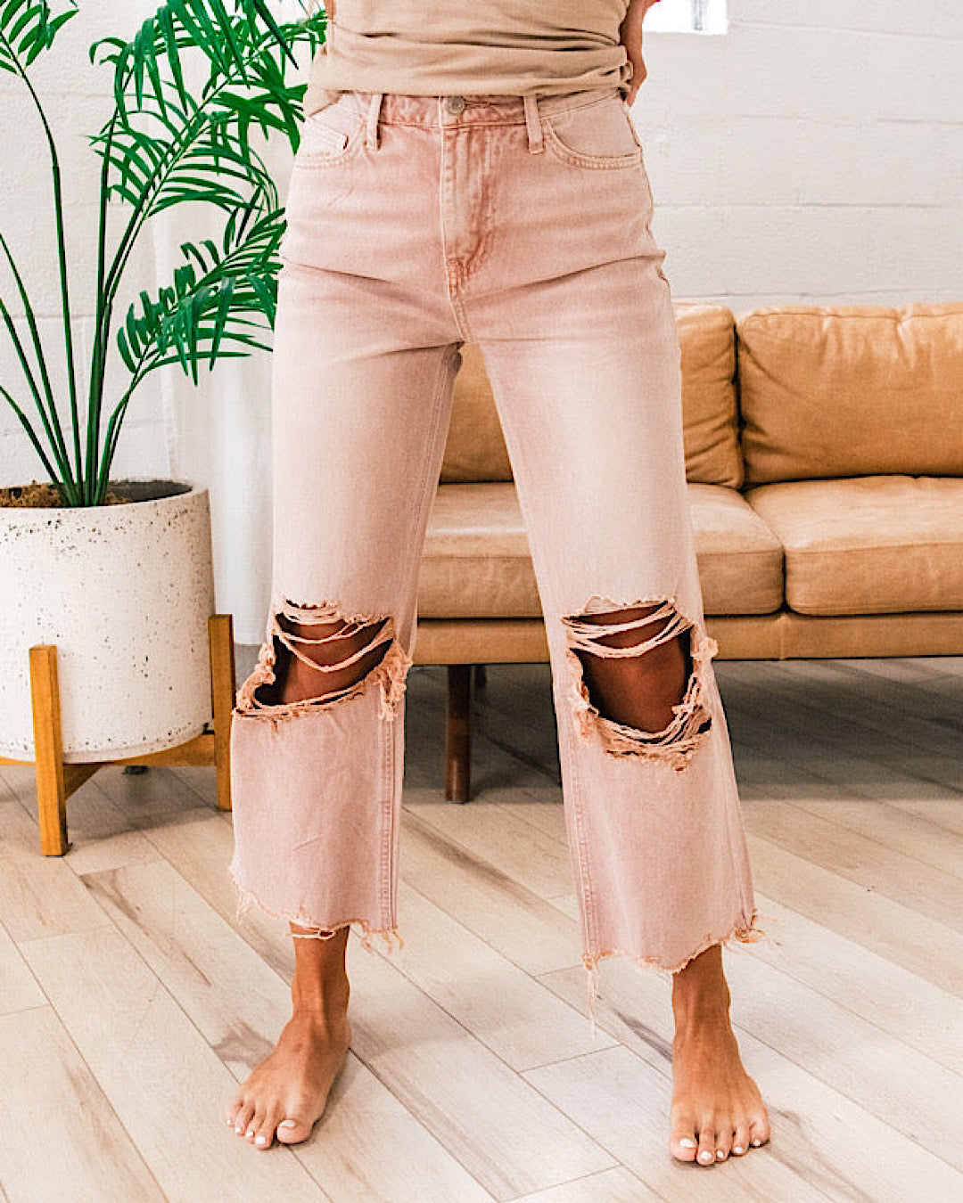 Vervet 90's Crop Flare Jeans - Color Options Available! Arrow Twenty Two Blush