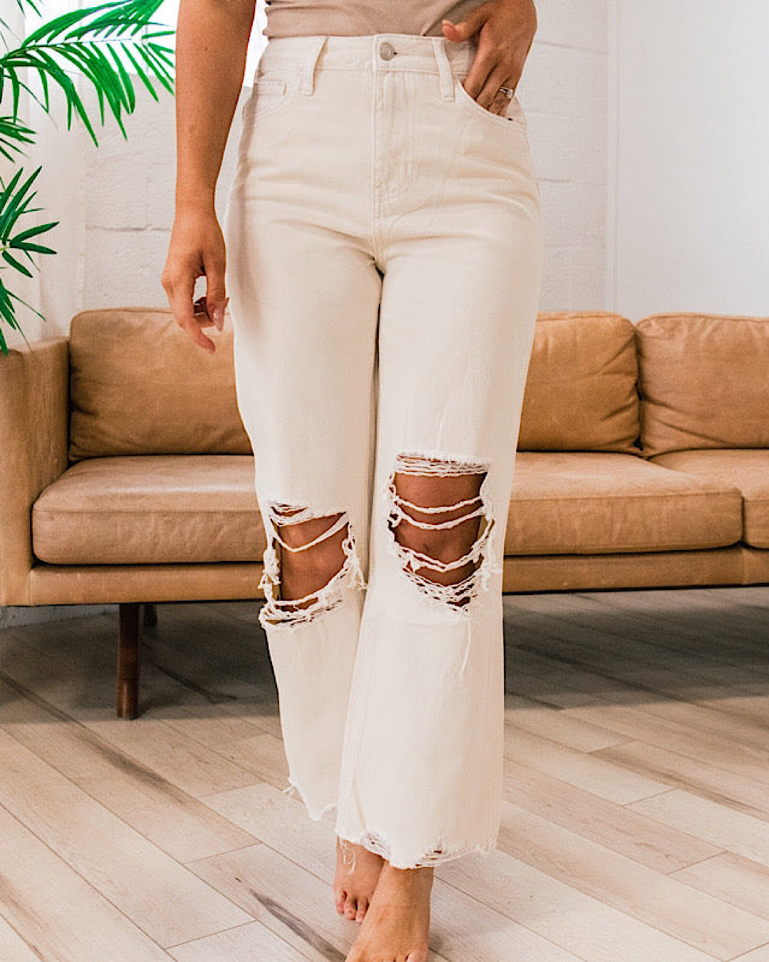 Vervet 90's Crop Flare Jeans - Color Options Available! Arrow Twenty Two Natural