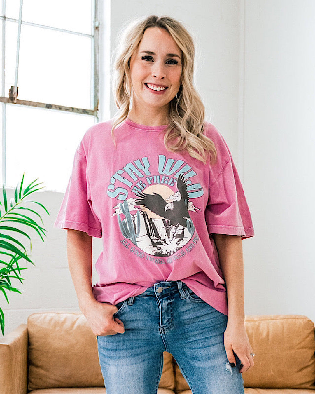 Stay Wild Be Free Boyfriend Tee FINAL SALE Zutter