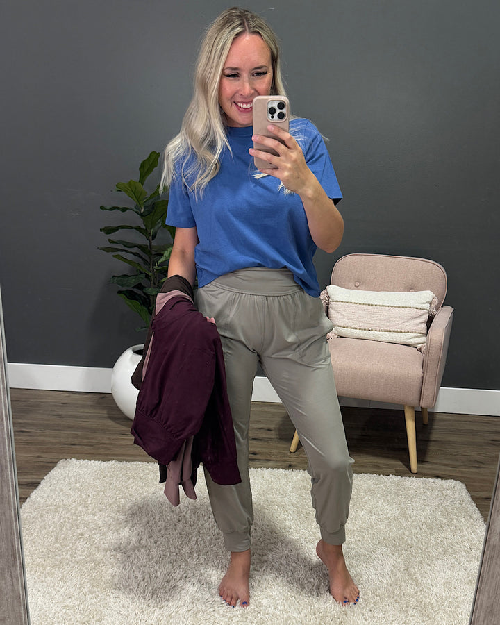 NEW! Yoga Joggers - Stone Taupe Rae Mode