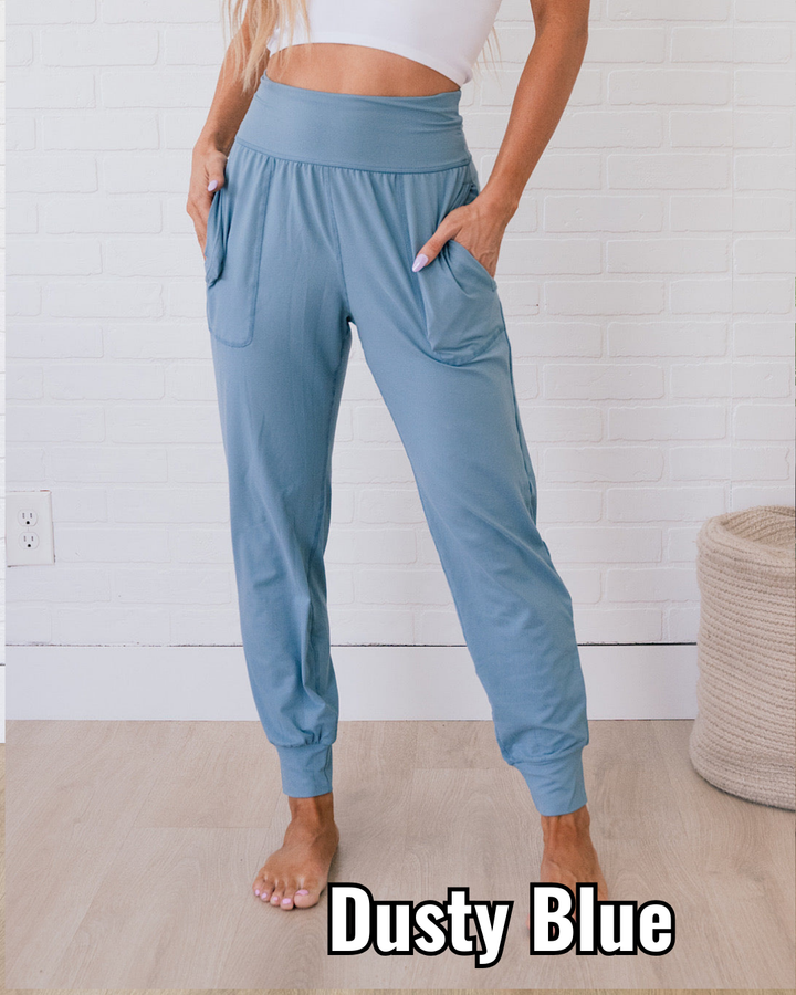 Yoga Joggers - Dusty Blue Rae Mode Small