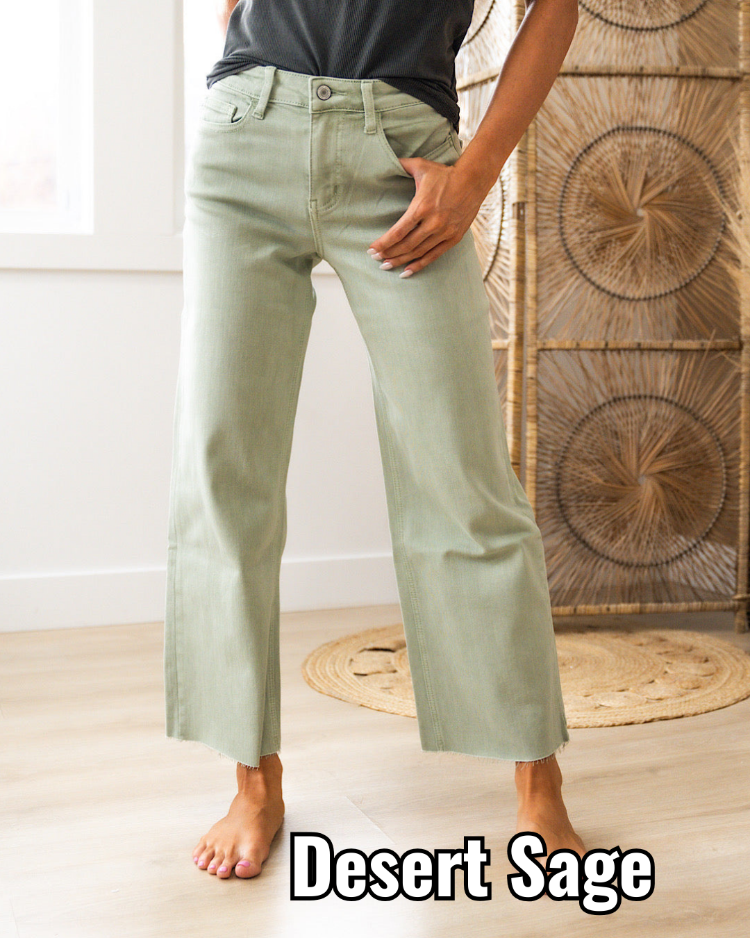 Vervet Skye Wide Leg Crop Jeans - Color Options Available! Arrow Twenty Two