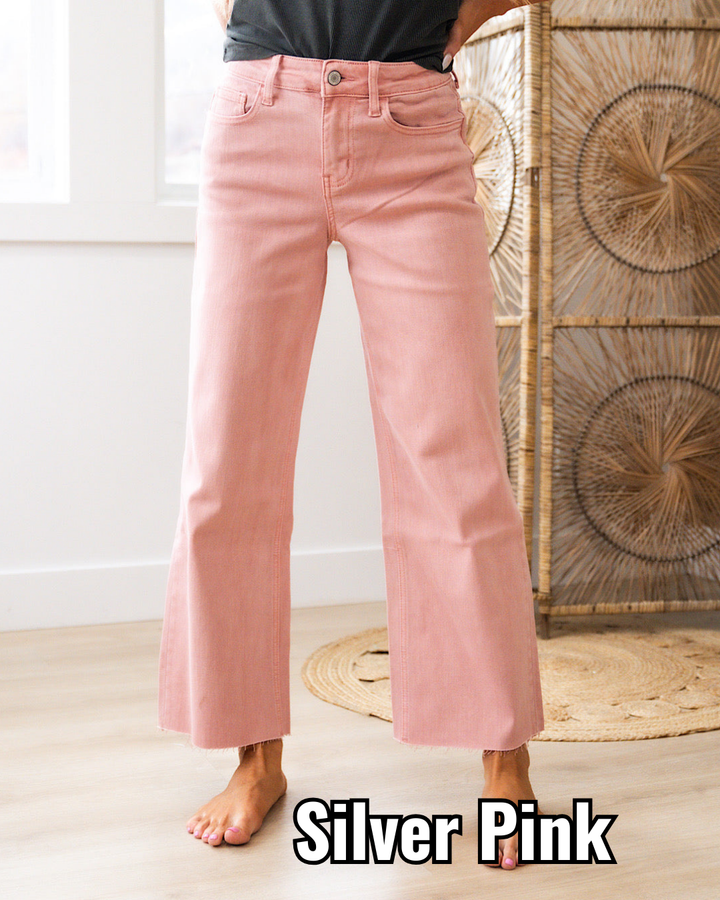 Vervet Skye Wide Leg Crop Jeans - Color Options Available! Arrow Twenty Two