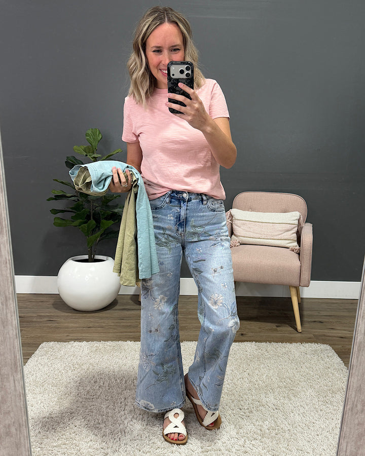 NEW! Melinda Short Sleeve Top - Peony Pink