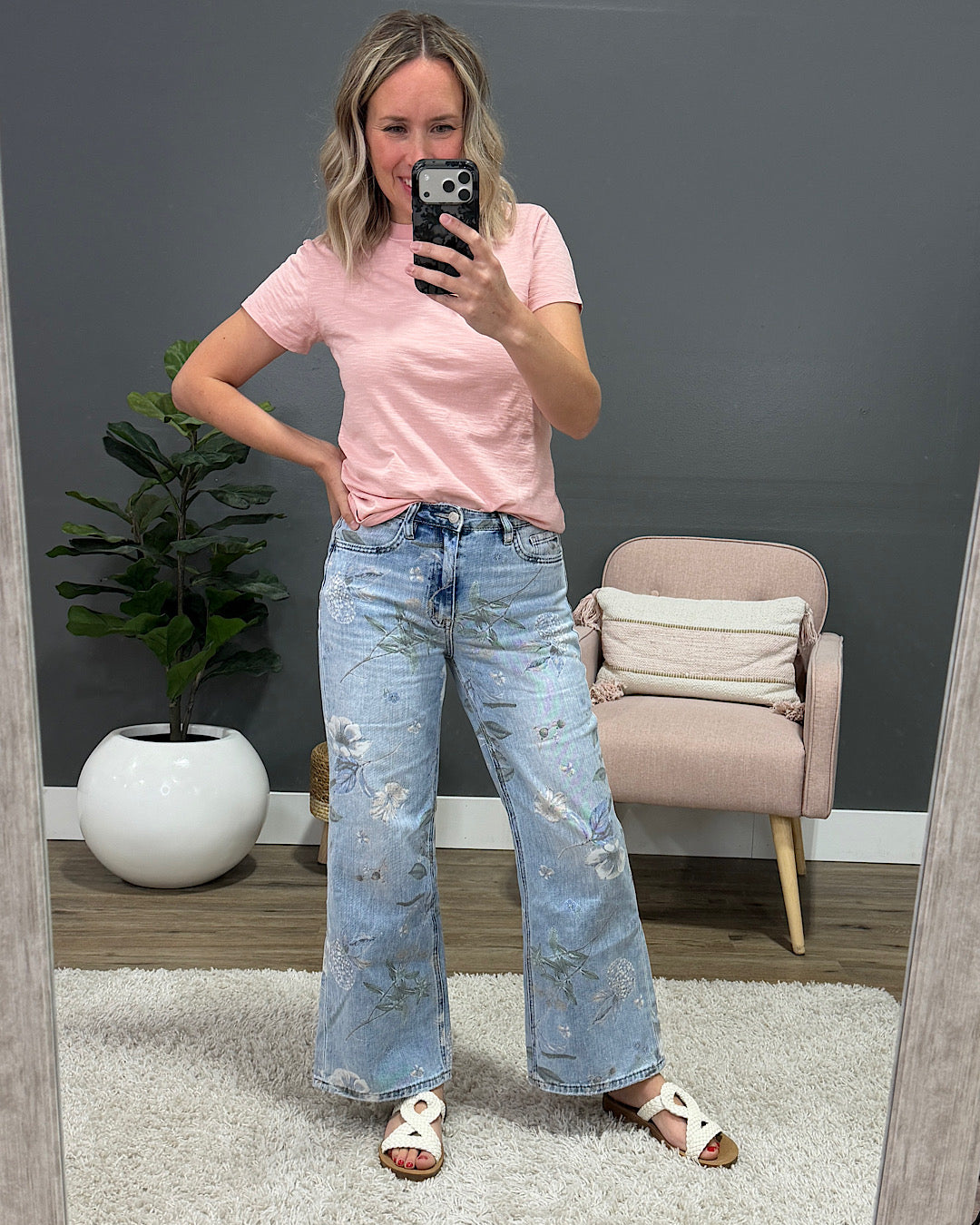 NEW! Vervet Kyla Vintage Floral Flare Jeans
