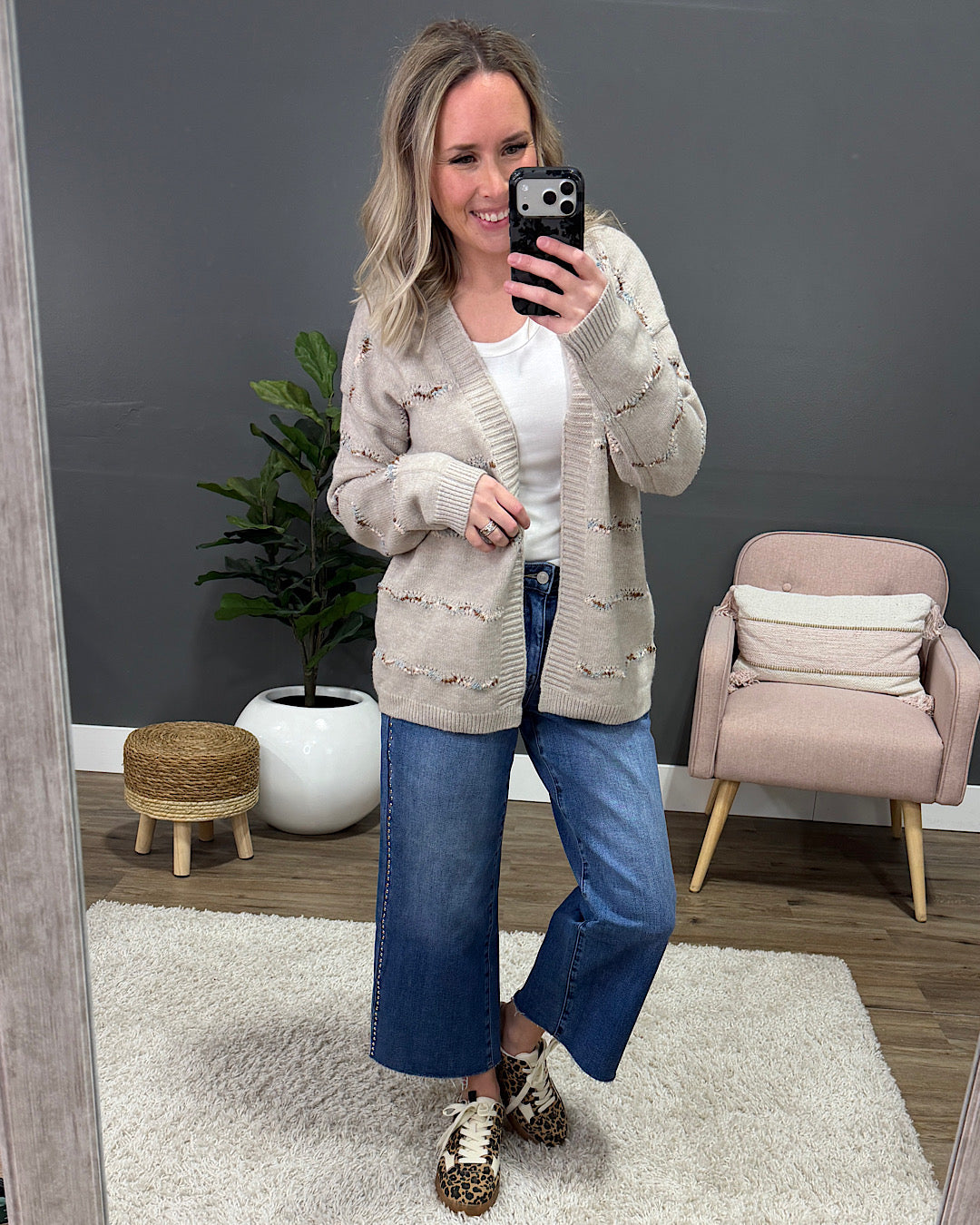 NEW! Mandy Open Front Cardigan - Oatmeal