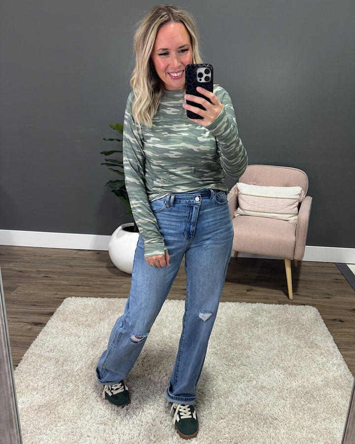 NEW! Blair Long Sleeve Top - Camo