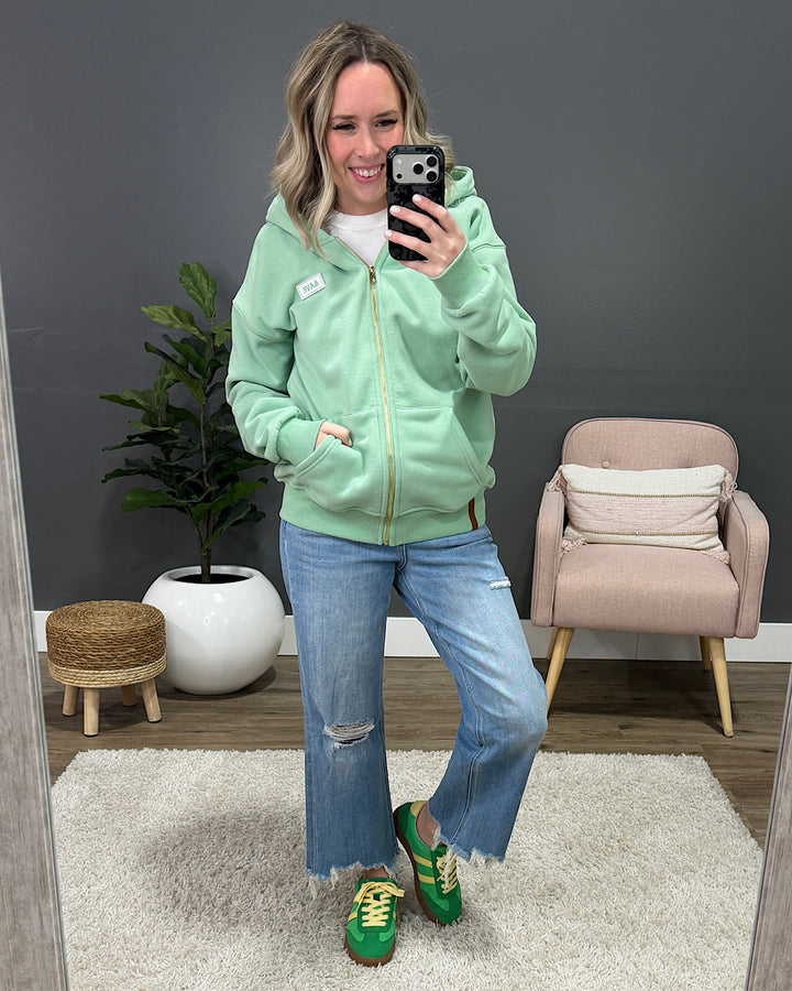 NEW! Ampersand Ave Comfort Zone FullZip Hoodie - Mint