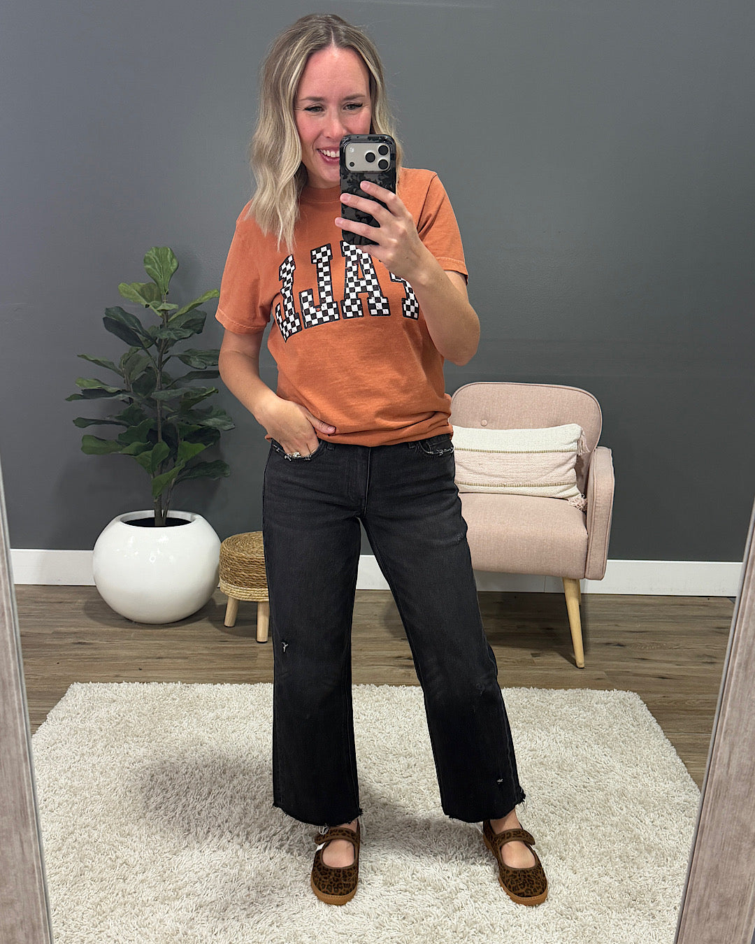 NEW! Vervet Carolina Fray Hem Slim Wide Leg Jeans - Black Vervet