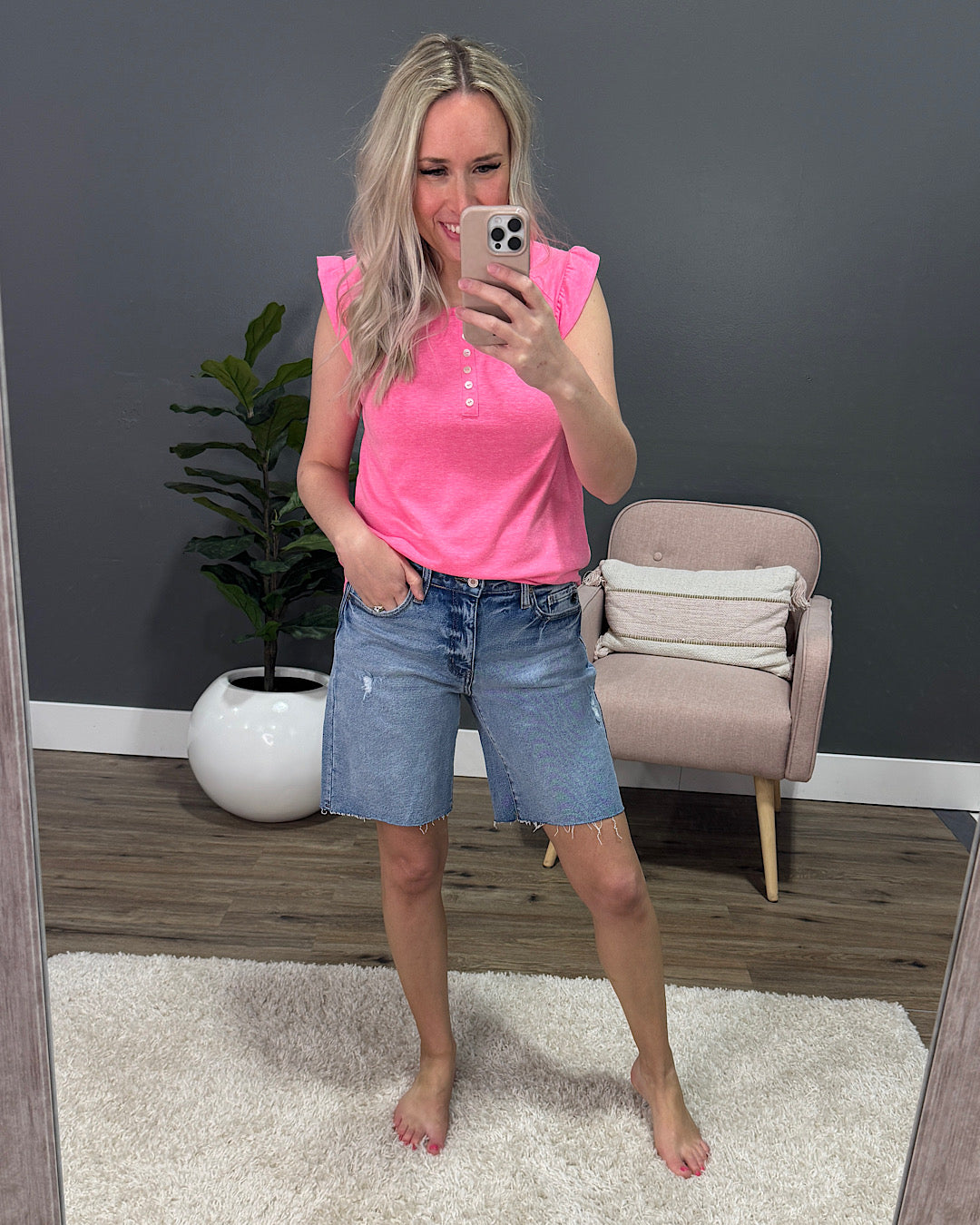 KanCan Dakota Relaxed Bermuda Jean Shorts KanCan