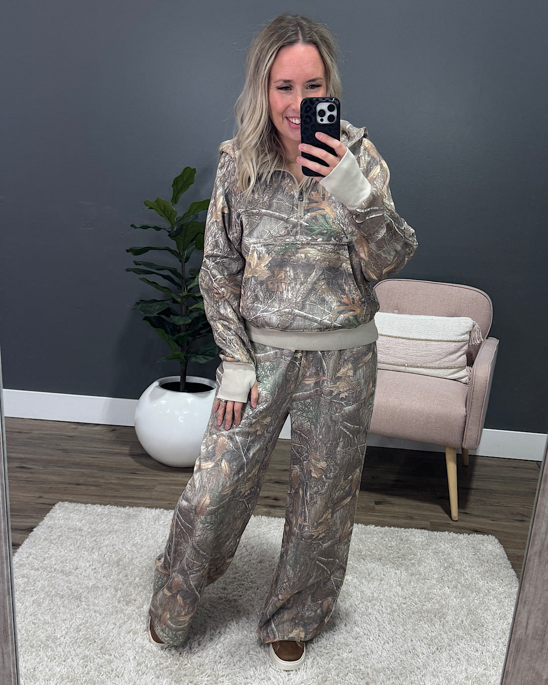 NEW! Easy Does Half Zip It Pullover - Camo Blakely